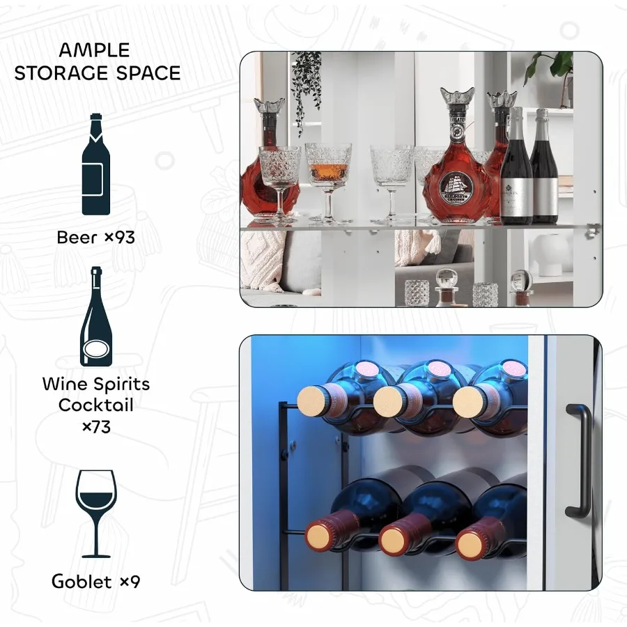 68.9 Tall Corner Bar Cabinet f - Lighting review and price