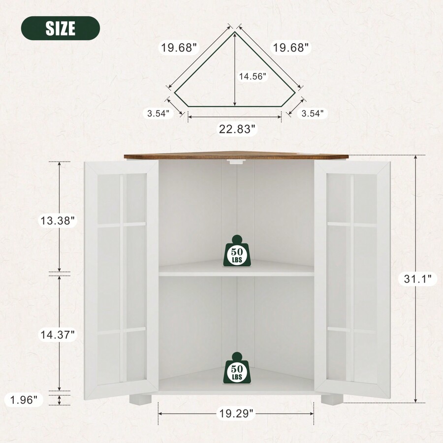 Farmhouse Cabinet With LED Lig - Storage & Organization review and price