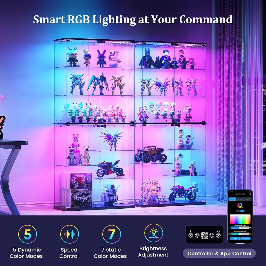 Full Glass Display Cabinet for - Lighting review and price
