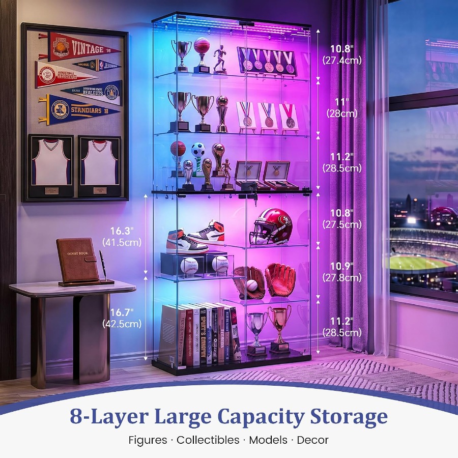 Full Glass Display Cabinet for - Lighting review and price