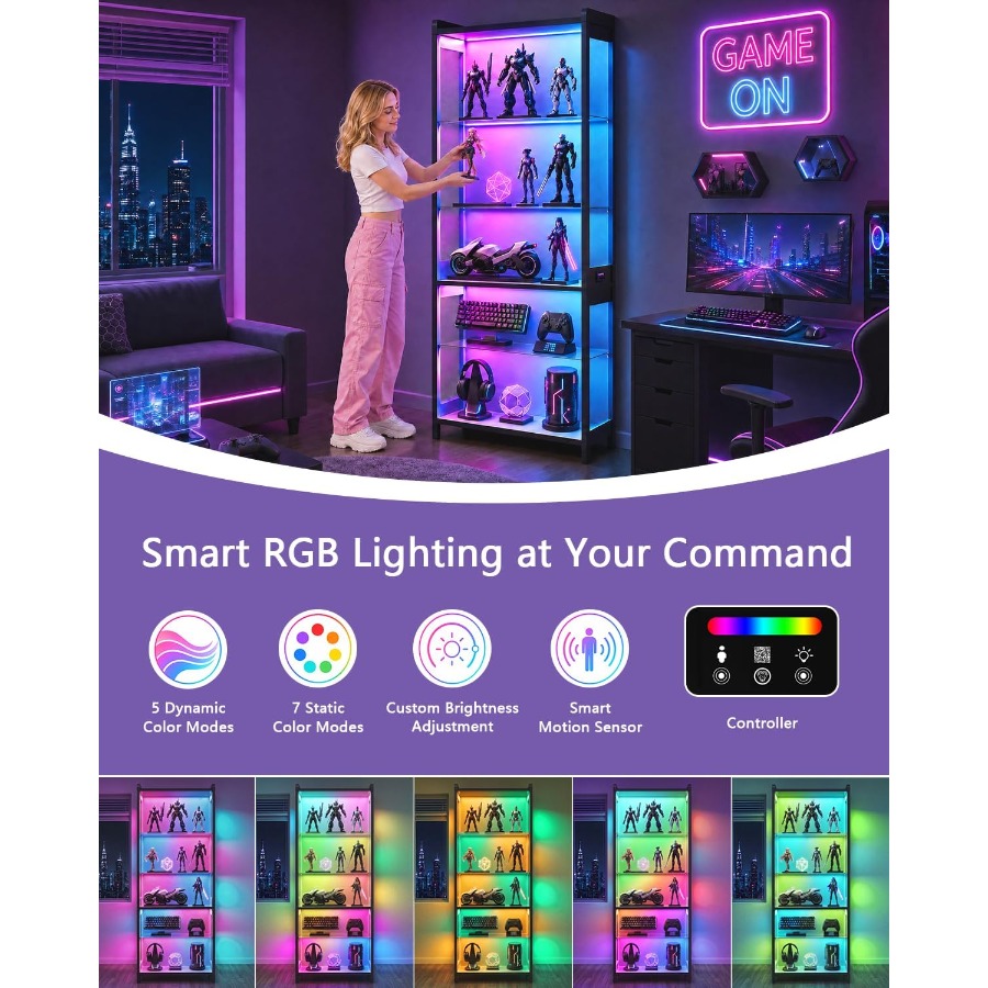 67 5-Tier Display Case for Ret - Lighting review and price