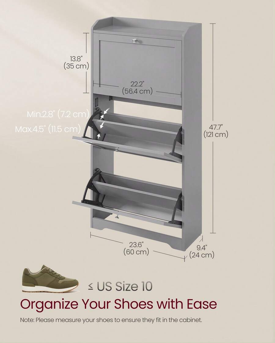Shoe Cabinet With 3 Flip Drawe - Storage & Organization review and price